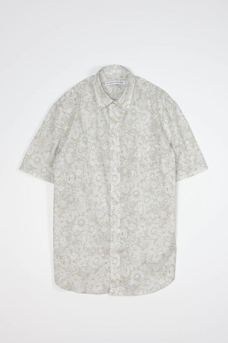 Japanese Garden Print Shirt - Beige