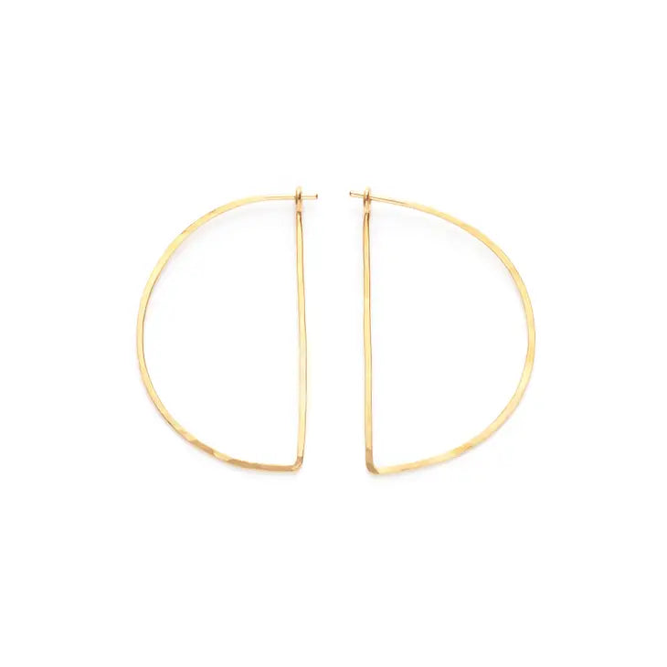 Gold Filled Half Circle Hoops small