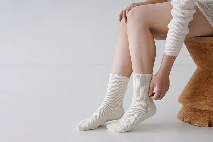 Wool Cashmere Ribbed Socks