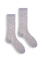 Load image into Gallery viewer, Wool Cashmere Crew Women&#39;s Socks - Aster Flower