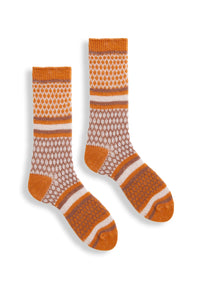 Wool Cashmere Crew Women's Socks - Honeycomb