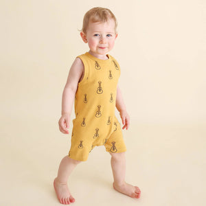 Printed Organic Tank Romper