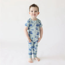 Load image into Gallery viewer, 2 Way Zip Short Sleeve Romper