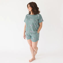 Load image into Gallery viewer, Women's Organic Pajama Set - SS Top and Shorts