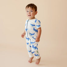 Load image into Gallery viewer, 2 Way Zip Short Sleeve Printed Romper