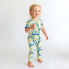 Load image into Gallery viewer, 2 Way Zip Short Sleeve Printed Romper