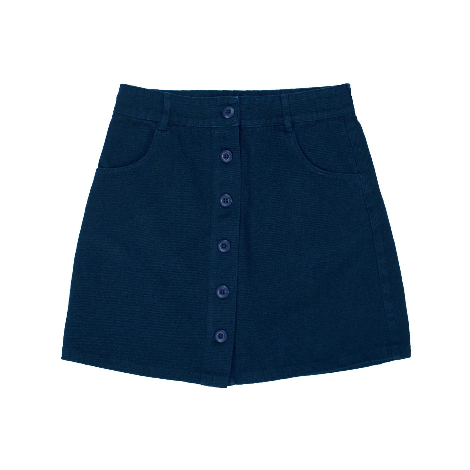 Navy skirt with top buttons