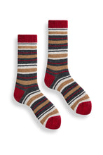 Load image into Gallery viewer, Wool Cashmere Crew Men&#39;s Socks - Multi Stripe