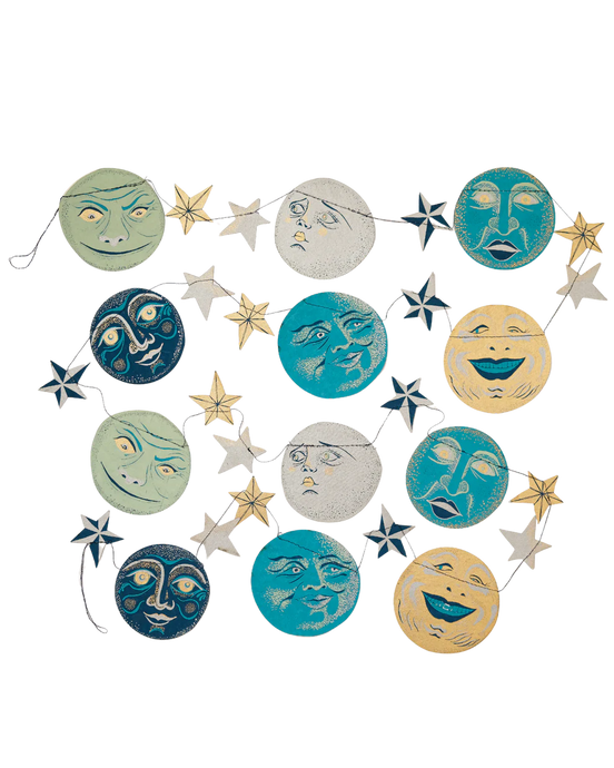 Man on the Moon Sewn Garland