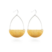 Load image into Gallery viewer, Mixed Metal Semicircle Earrings
