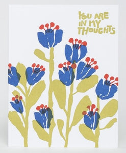 In My Thoughts Flowers Card
