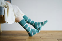 Load image into Gallery viewer, Mohair Wool Border Socks