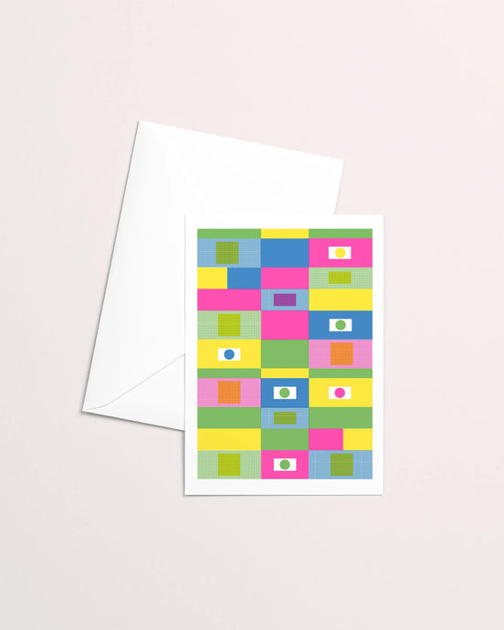 Pixel Risograph Greeting Card