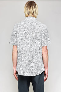 Japanese Peony Print Shirt - White/Black