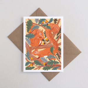Red Squirrels Greeting Card
