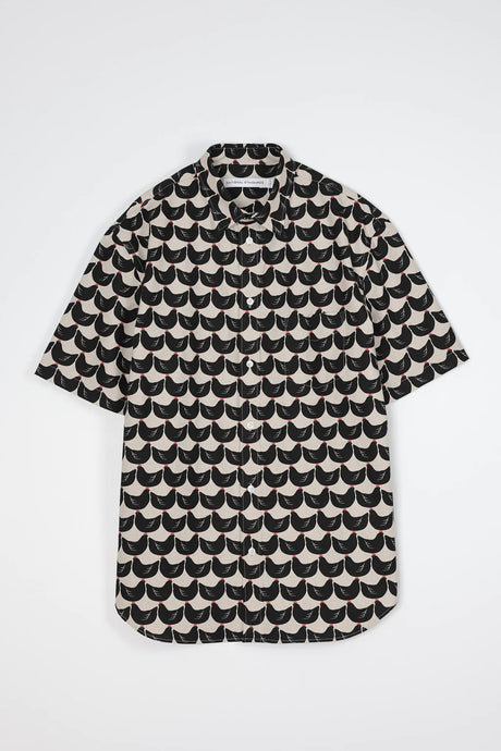Japanese Rooster Print Shirt