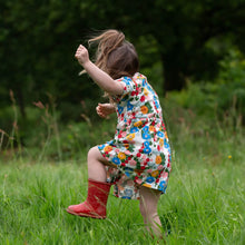 Load image into Gallery viewer, Flora and Fauna Button Through Short Sleeve Dress