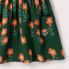 Load image into Gallery viewer, Orange Blooms Reversible Pinny Dress