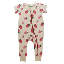 Load image into Gallery viewer, 2 Way Zip Short Sleeve Printed Romper