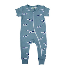 Load image into Gallery viewer, 2 Way Zip Short Sleeve Printed Romper