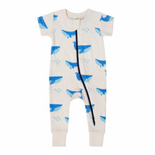 Load image into Gallery viewer, 2 Way Zip Short Sleeve Printed Romper