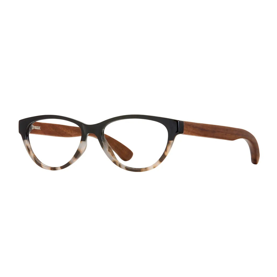 Siena Readers - Blue Light Onyx to Ivory Tort / Walnut Wood