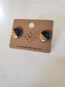 Solid Color Simple Circle Studs