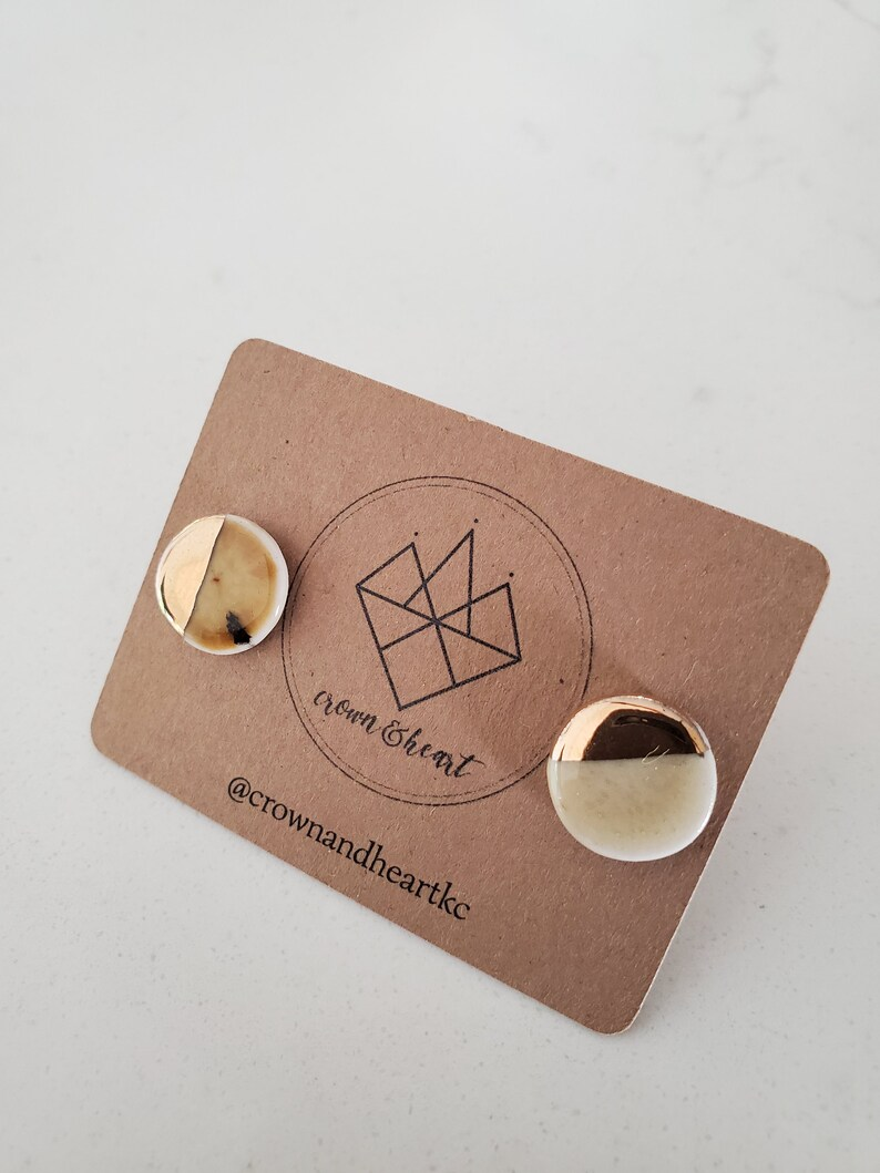 Solid Color Simple Circle Studs