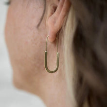 Load image into Gallery viewer, Thick Brass U Hoops