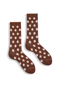 Wool Cashmere Crew Women's Socks - Classic Dot