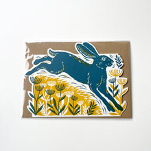 Load image into Gallery viewer, Leaping Hare Greeting Card