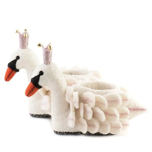 Odette the Swan Felted Children's Slippers