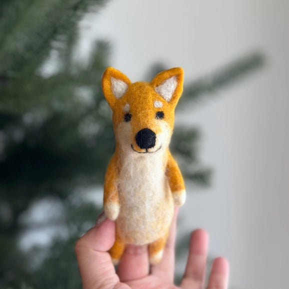 Shiba Inu Dog Finger Puppet