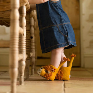 Leopold the Lion Felted Children's Slippers