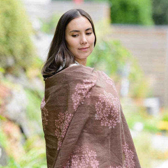 Cotton Silk Scarf - Autumn Breeze
