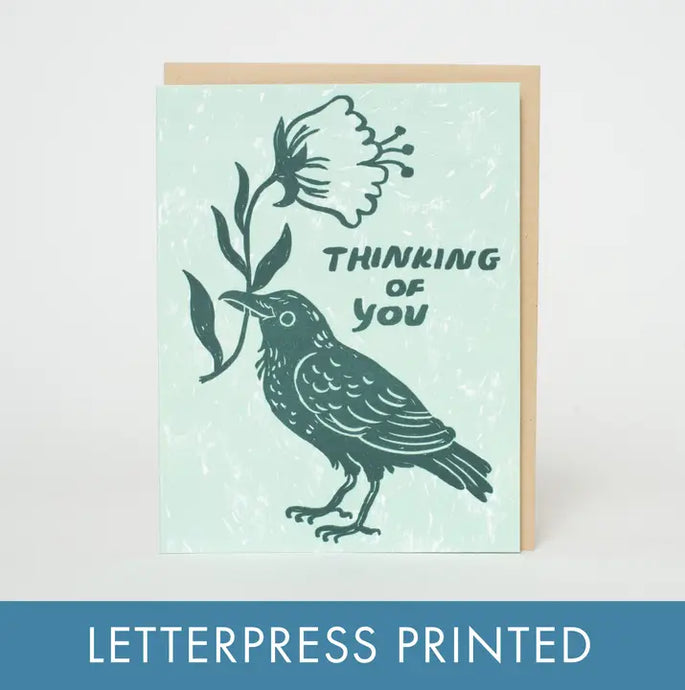 Thinking of You Crow Card