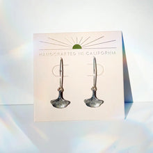 Load image into Gallery viewer, Sterling Silver Ginkgo Leaf Threader Earrings