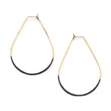 Load image into Gallery viewer, Patina Dipped Teardrop Hoops