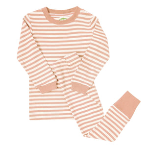 "My Jammies" Organic Kids Long Sleeve Striped Pajamas