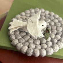 Load image into Gallery viewer, Felt Dove with Olive Twig Ornament