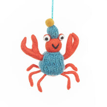 Load image into Gallery viewer, Sammy Snow Crab Christmas Decoration