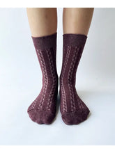 Load image into Gallery viewer, Cable Knit Dress Socks
