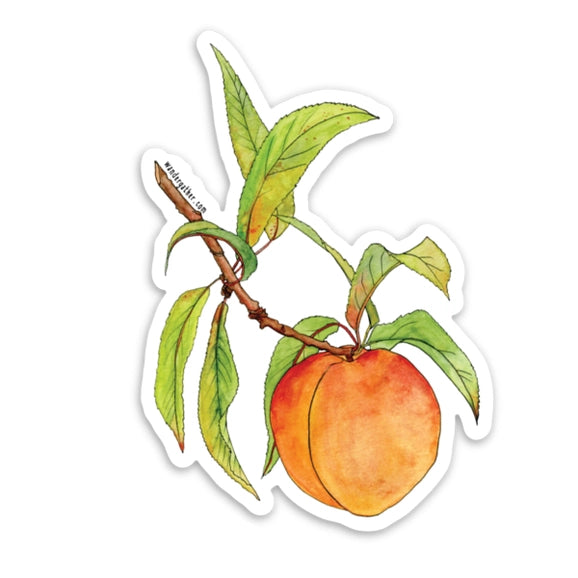 Summer Peach Fruit Tree Sticker