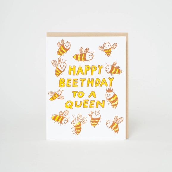 Bee Birthday Queen Card