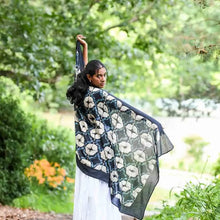 Load image into Gallery viewer, Block Print Cotton Silk Scarf/Wrap - Grenada