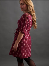 Load image into Gallery viewer, Anaya Wrap Dress - Garnet Ikat