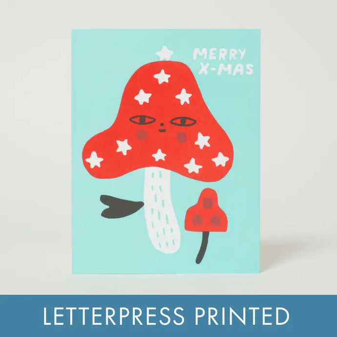 Merry X-mas Mushroom Card