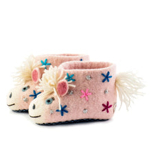 Load image into Gallery viewer, Celeste Unicorn Felted Children&#39;s Slippers