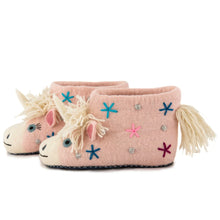 Load image into Gallery viewer, Celeste Unicorn Felted Adult Slippers