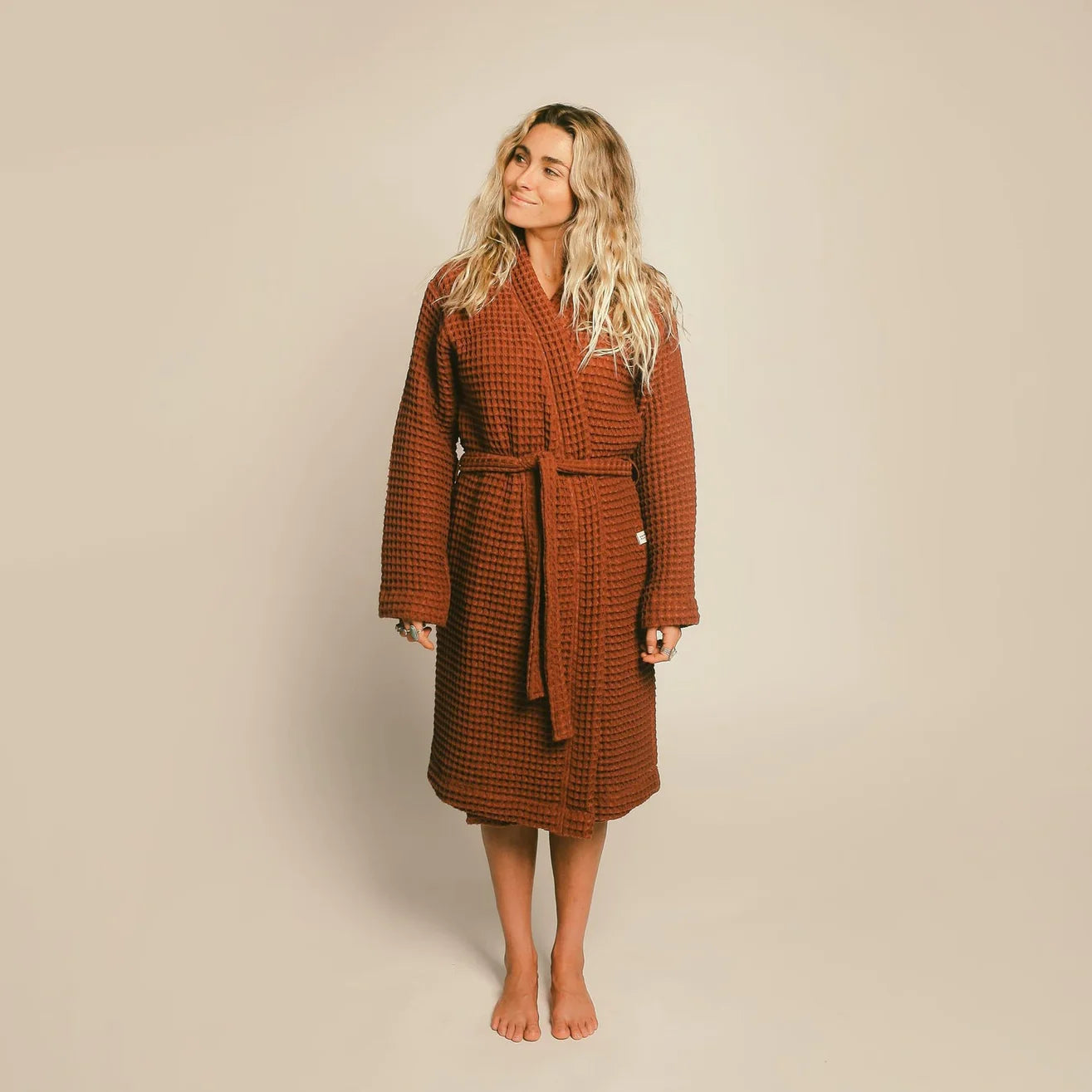 Weightless Waffle Robe – Zinnia Textiles Nelson
